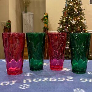 Christmas tumblers - set of four - Made in USA